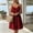 Wine, variant on Byworldtasic Women's Gingham Spaghetti Strap Midi Dress V Neck Button Down Casual Loose Sundress with Pockets