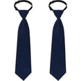 thumbnail image 1 of 2pcs Boy's Necktie Pre-tied Adjustable Neck Strap Tie for Wedding Graduation School Uniforms, 1 of 7