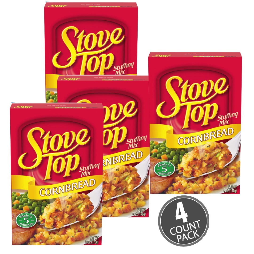 Stove Top Cornbread Stuffing Mix 6oz pack of 4