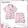 thumbnail image 4 of Pijama de Anime Kawaii Sanrio Cinnamoroll para niños, camisa de dormir de seda de hielo, ropa para el hogar, regalo para niños, Kuromi My Melody, Verano, 4 of 4
