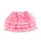 thumbnail image 2 of Falda de niña de color liso de malla con cintura elástica y lazo para deportes de ocio, falda de poliéster para niña, 2 of 6