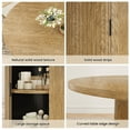 thumbnail image 5 of 43" Round Dining Table for 4 People, Small Wood Kitchen Table with Sturdy Metal Base, Modern Round Dinner Table for Dining Room, Easy Assembly, 5 of 5