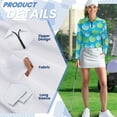 thumbnail image 5 of Garronmavis Women's Golf Shirt Quarter Zip Collared Tennis Shirt Long Sleeve Athletic Hiking Shirts Pickleball Shirts, Sport Golf Ball, Size L, 5 of 7