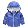 thumbnail image 7 of Hifoo Girls Hooded Windbreaker Long Sleeve Jackets Coats Lightweight Raincoats Outdoor Autumn Zipper Solid Color Coats Children Versatile Toddler Clothing, 7 of 7