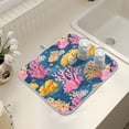 thumbnail image 7 of Ryvnso Corals Pattern Dish Drying Mat for Kitchen Countertop 18x24 Large Dish Pad Drainer Rack Dish Sink Mats, 7 of 7