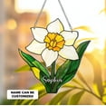 thumbnail image 3 of Birth Flower With Name Suncatcher Mothers Day Gift For Mom, Grandmas Garden Birth Month Flower Acrylic Window Hanging, Flower Memorial Gift, 3 of 6