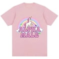 thumbnail image 5 of Camiseta de unicornios para hombre, camisetas gráficas de arcoíris, camisetas divertidas a la moda para mujer, camisetas de Hip Hop Alpha para hombre, ropa estética Unisex 100% algodón, 5 of 5