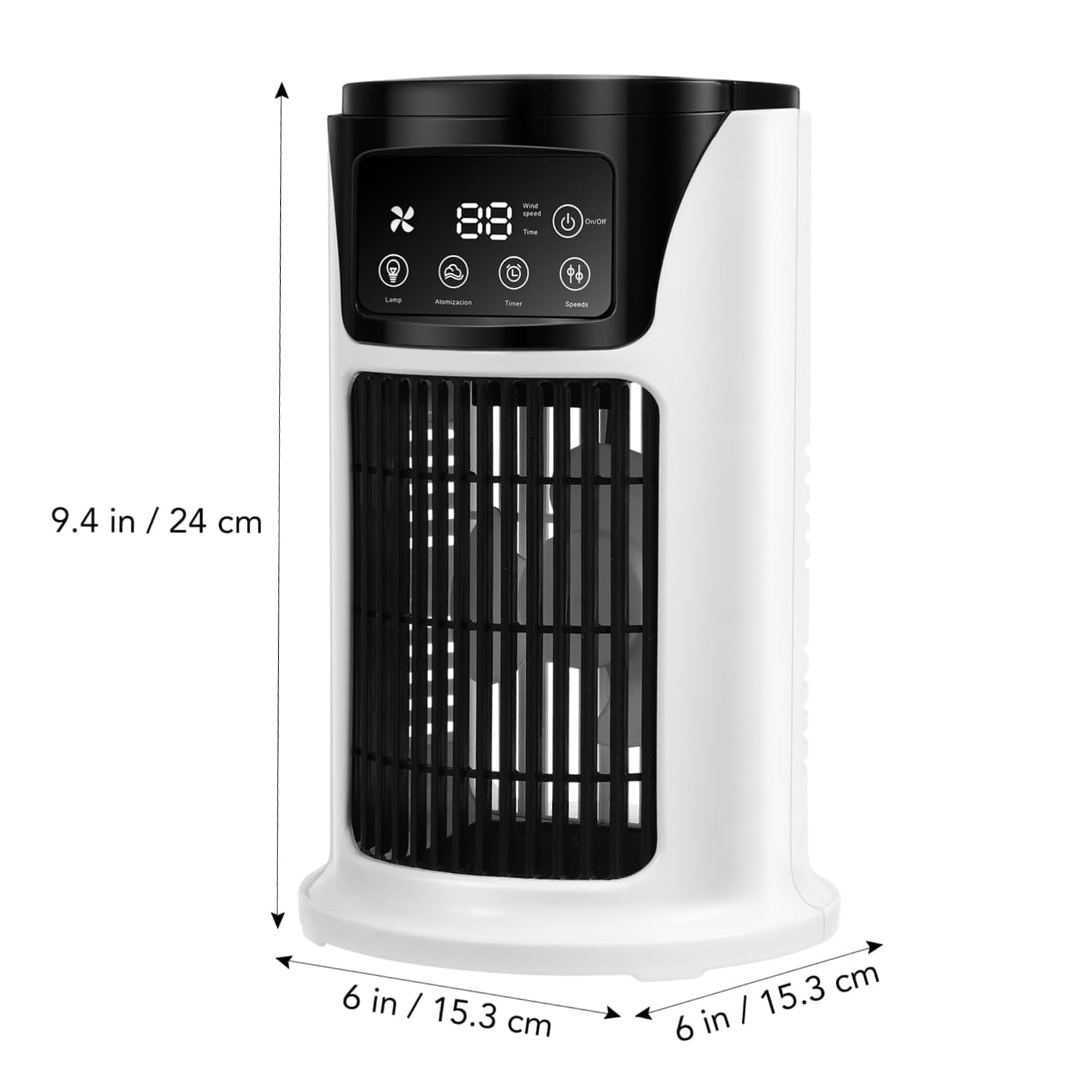 HAOTUTOYS Portable Air Conditioner Humidifier Atmosphere Light Fan USB Cooler Air Conditioner, 3 In 1 Function, Office Household Essential Cooler USB Portable Air Conditioner USB Fan