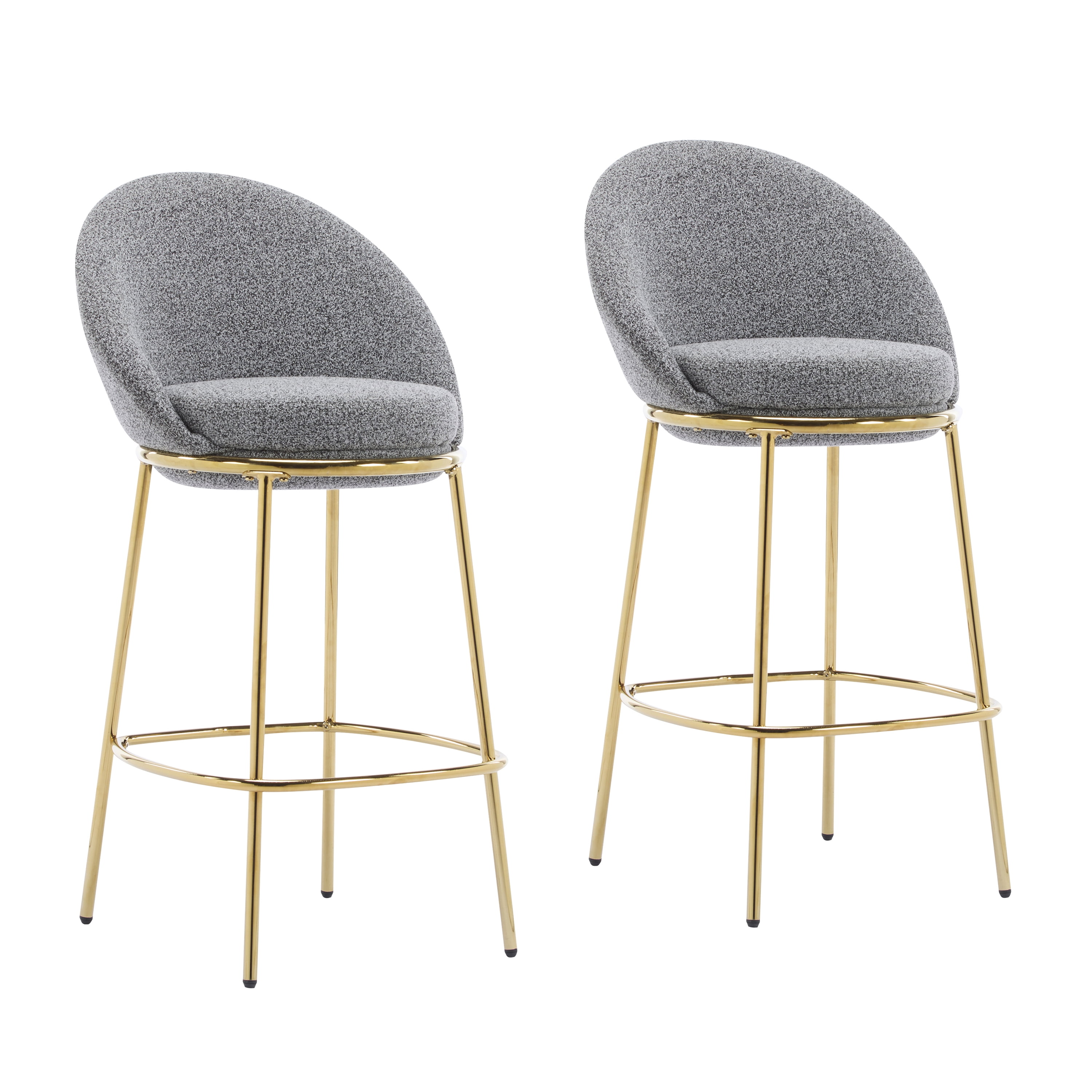 2-Pack Upholstered Barstool with Metal Frame,30"H Counter Height Bar Stools for Kitchen Island
