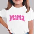 thumbnail image 2 of Zpanxa T-Shirts pour Tout-Petites Fille Imprimé Fête des Mères Col Rond Manches Courtes Haut Polyester Spandex 12-13 Ans, 2 of 5