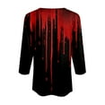 thumbnail image 5 of YDFCWXW Halloween T Shirts for Women Casual 3/4 Sleeve Tops 2025 Halloween Shirts for Teens , XL, 5 of 9