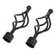 thumbnail image 4 of 2 piezas 28 mm soporte de poste soporte de barra remates Twist Black Twist Black Twist Black Twist Black Sunnimix Extremos de barra de cortina de ventana, 4 of 8