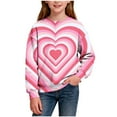 thumbnail image 2 of Sudadera sin capucha para niño, con estampado del Día de San Valentín, de manga larga, informal, deportiva, con capucha, sudadera de manga larga sin capucha, top con inserciones en los hombros, blusa, 2 of 8