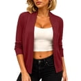 thumbnail image 6 of Gytharion Women's Cropped Cardigan Sweaters Open Front Long Sleeve Knit Cardigans Spring Fall Layering Cropped Cardigans, 6 of 7