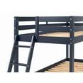 thumbnail image 6 of Bedz King Contemporary Twin Low Loft Bed, Ladder and Under Bed, Blue, 6 of 9