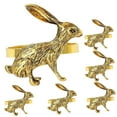thumbnail image 5 of FUEENIRVA 6-Piece Golden Alloy Napkin Rings for Dining Table, Easter Party, Wedding, Holiday, Kitchen Decor, 5 of 8