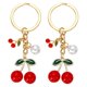 thumbnail image 1 of Llaveros de cereza Uxcell, 2 paquetes de llaveros de cereza, accesorios de bolso lindos para mujeres, colgante de mochila, llavero para llaves, regalo de moda, Rojo4, 1 of 7