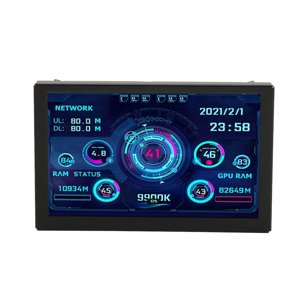 Moniteur de temps d'ordinateur, mise en page d'écran personnalisable PC Protection de l'œil pour affichage de température pour le bureau