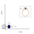 thumbnail image 4 of Angara Natural 1.95 Ct. Tanzanite with Diamond Classic Ring in 14K Rose Gold for Women (Ring Size: 11.5), 4 of 9