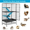 SmileMart Rolling Metal 2Story Small Animal Cage with Removable Ramps