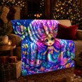 thumbnail image 3 of Magical Mermaid Ocean Adventure Underwater Fantasy, Cozy Friendship Quote Scene, Warm Flannel Blanket for Living Room and Reading Nook, Art Lovers Friendship Gift, Fantasy Home Decor, 3 of 9