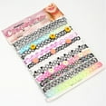 thumbnail image 3 of BodyJ4You 24PC Tattoo Choker Necklace - 90s Choker Necklaces Y2K Fashion Trendy Vintage - Daisy Flower Charm Colorful Rainbow Black Goth Pendant - Stretchy Elastic Necklace, 3 of 8