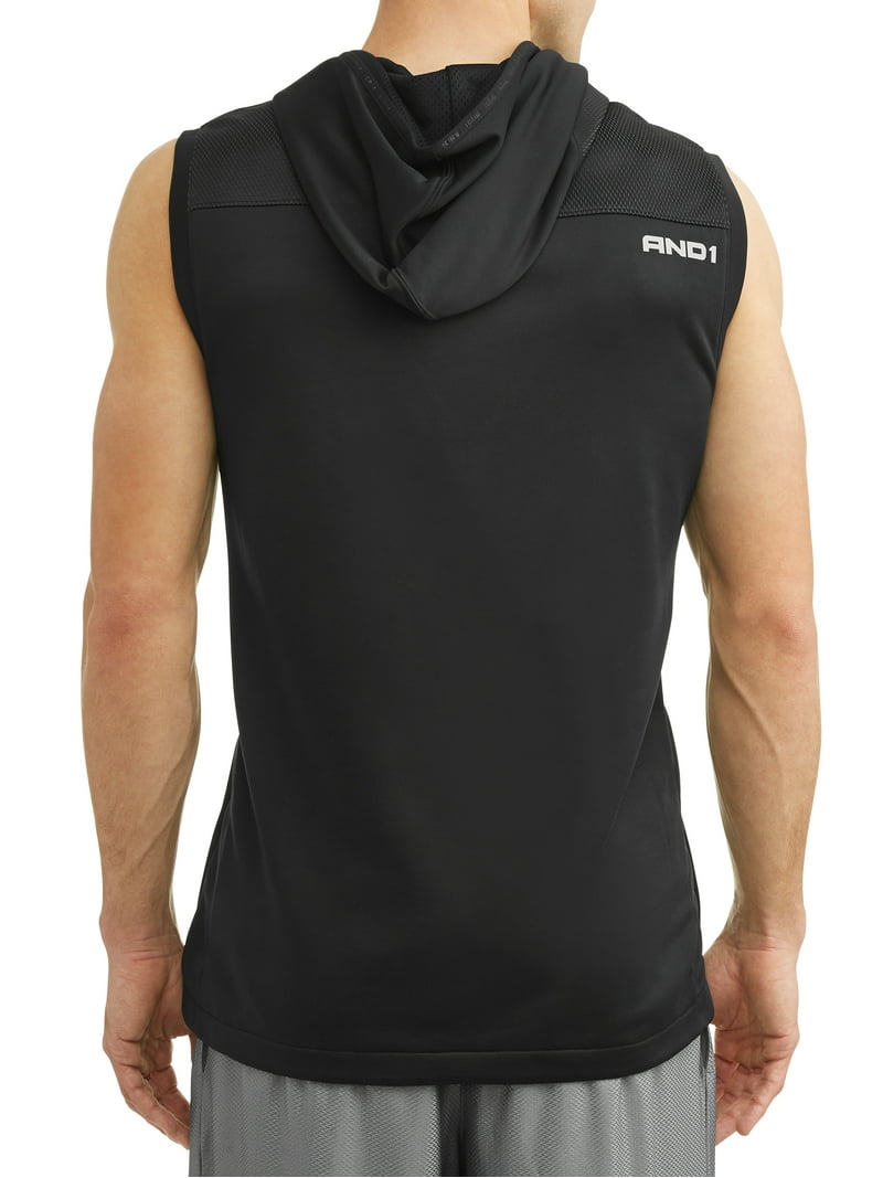 AND1 Men's French Terry Sleeveless Hoodie - Walmart.com