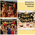 thumbnail image 6 of Happy Birthday Party Backdrop Banner, Glitter Balloon Photography Background, 43.3×70.9" Large Photo Booth Banner, Indoor& Outdoor Birthday Party Decorations for Kids Men Women(Black& Golden), 6 of 6
