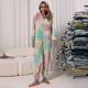 thumbnail image 3 of Pijama con estampado navideño para mujer, ropa de dormir cálida de manga larga con cremallera, ropa de dormir con capucha, trajes para el hogar, 3 of 4