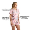 thumbnail image 3 of Disney Princesses Women's Notch Collar Button-Down Shirt and Shorts Sleepwear Set -XL, 3 of 7