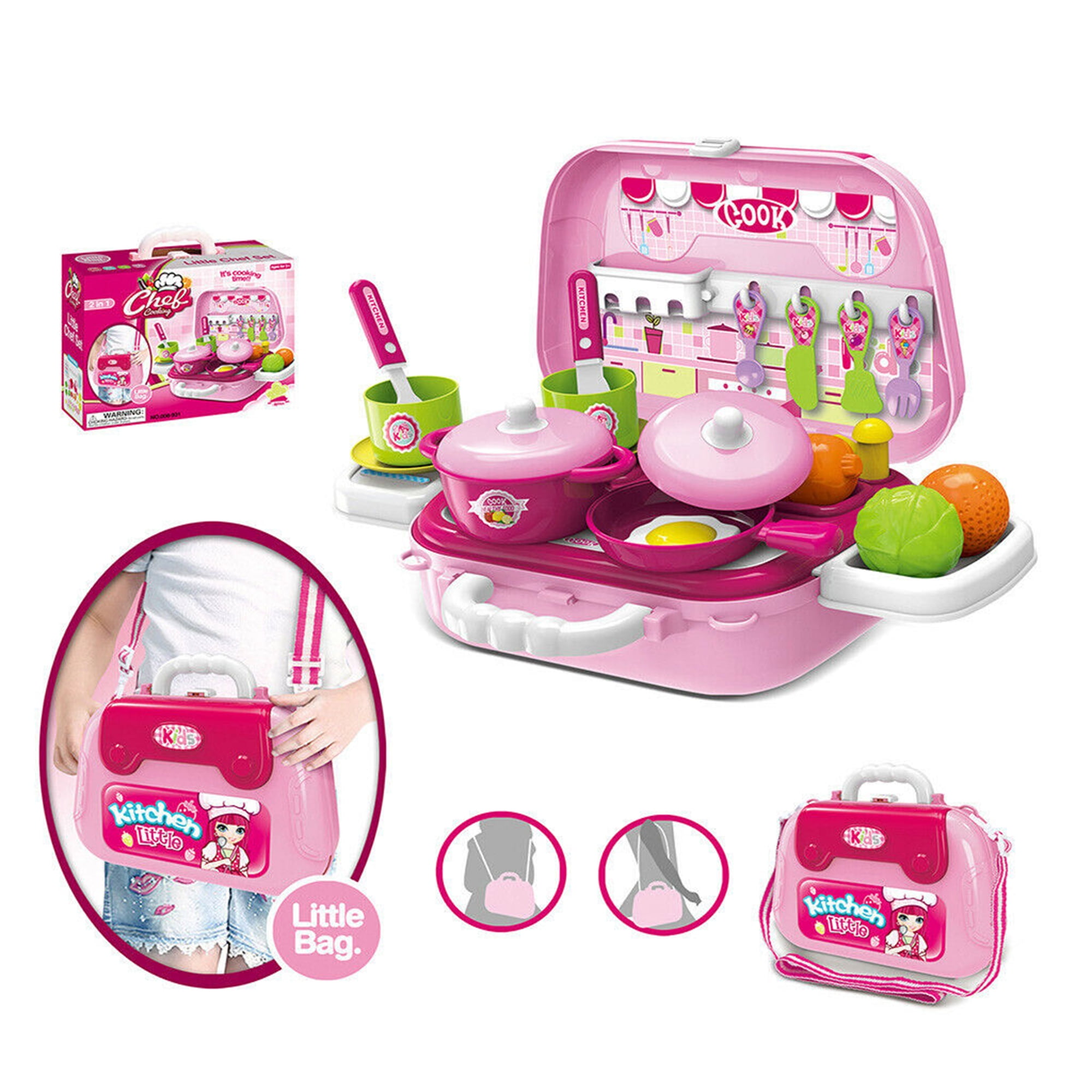 YouLoveIt Play Kitchen Set Kitchen Kids Kitchen Playset Pretend Cooking ...