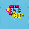 thumbnail image 4 of Inktastic I Want to Go Back to the 90's Women's V-Neck T-Shirt, 4 of 5