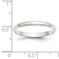 thumbnail image 5 of 14K White Gold 2.5mm Light Weight Half Round Band Ring Size 9, 5 of 7