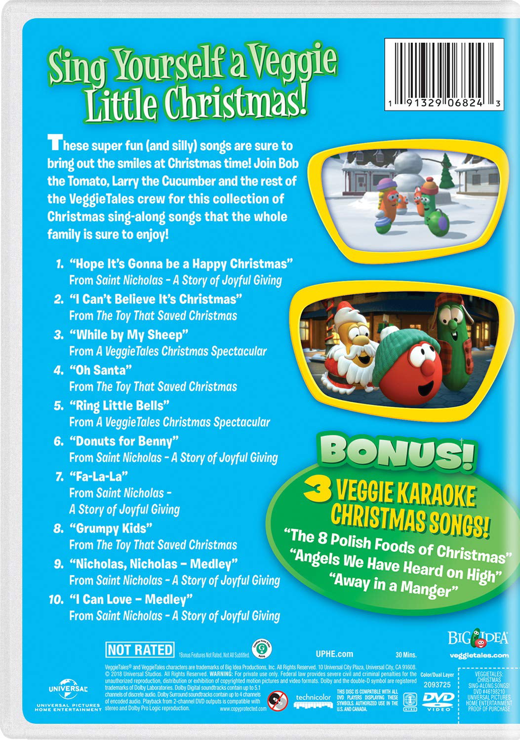 Veggietales Christmas Sing-Along Songs! (DVD)