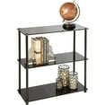 thumbnail image 3 of Convenience Concepts Designs2Go No Tools 3 Shelf Bookcase, Black Glass, 3 of 4