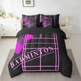 thumbnail image 2 of YST Hot Pink Badminton Comforter Set, 7-Piece, Sports Theme, King Size, 2 of 4
