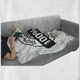 thumbnail image 5 of Geeky Soft Flannel Fleece Throw Blanket, Pattern for Fully Hundred Percent Geeks Grunge Effect Look, Cozy Plush for Indoor and Outdoor Use, 50" x 70", Charcoal Grey and White, by Ambesonne, 5 of 5
