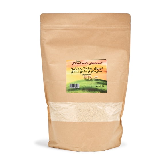 HATF'S SHEPHERD'S NATURAL Nigerian White Ijebu Garri, 5 lbs Sand-Free
