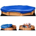 thumbnail image 1 of Outsunny Bac à Sable pour Enfants en Bois avec Couvercle et Siège pour l'Extérieur, Rouge, 1 of 10