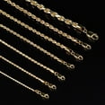 Solid 14K Gold Vermeil Sterling Silver Rope DiamondCut Necklace Chains