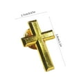 thumbnail image 5 of Fashion Cross Brooch Pin Religious Corsage Alloy Material Lapel Pin for Clothing, 5 of 11