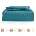 thumbnail image 4 of Exclusivo Mezcla Ultrasonic Twin Size Quilt Set Teal, 2 Pieces Lightweight Bedspread Leaf Pattern Bed Cover Soft Microfiber Coverlet Bedding Set for All Seasons, 4 of 6