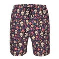 thumbnail image 3 of Logiee Skull flower leaf colorful Print Mens Swim Trunks Quick Dry Board Shorts,Breathable Hawaii Beach Shorts Swimwear Bathing Suits-Large, 3 of 6