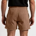 thumbnail image 3 of Resicozy Mokaloha Mens Shorts, Lininco Mens Shorts, Pacificozy Men's Daily Embroidered Casual Comfort Short with Pocket Brown M, 3 of 5
