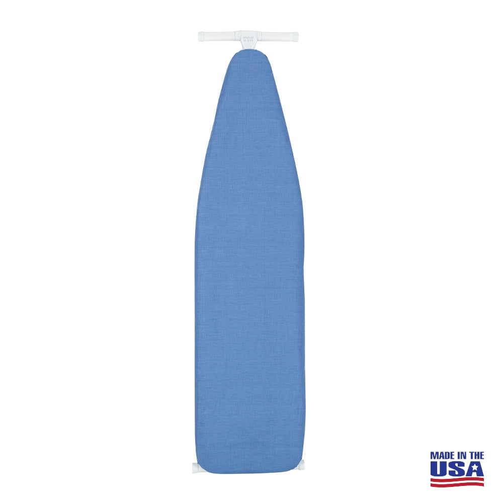 Seymour Home Products Adjustable Freestanding Ironing Board, Steel Frame with 100% Cotton Cover, Blue
