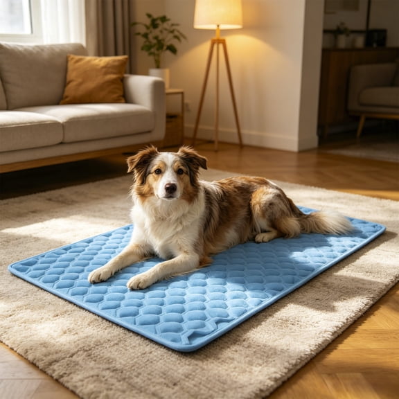 Coolings Mat For Dogs Breathable Dog Coolings Mat With Fiber Pet Coolings Pad Summer Coolings Washable Portable Dog Crate Pad For Indoor Outdoor Summer Use
