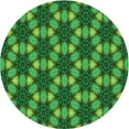 thumbnail image 1 of Ahgly Company Machine Washable Indoor Round Transitional Deep Emerald Green Area Rugs, 4' Round, 1 of 7