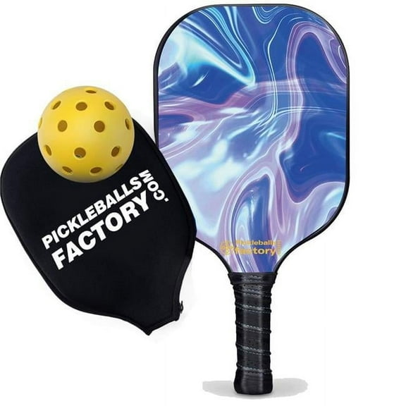 Pickleball Factory PB00031-8-C Usapa Pickleball Paddles - Blue Ripples Pickleball Rackets Near Me, Professional Pickleball Players Pickleball Spin, Carbonfiber Graphite