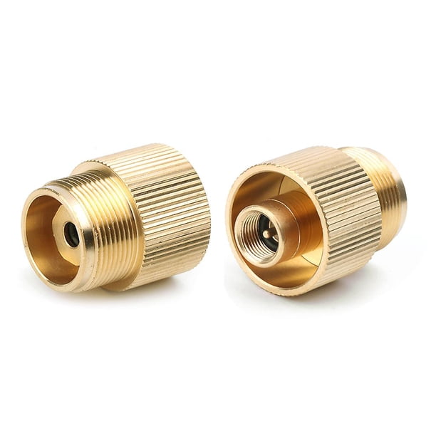 Adaptador de recarga de propano para tanque de Gas al aire libre, Conector de estufa de latón macizo, Conve de cobre