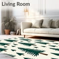 thumbnail image 2 of ODIKA 6'x9' Machine Washable Non-Slip Area Rug, Pine Tree Forest Festive Bathroom High Traffic Rug, Beige, 627001, 2 of 7